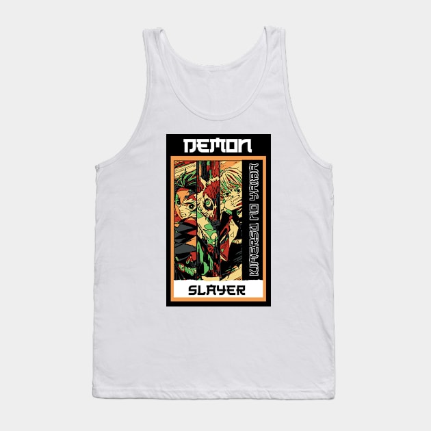 demon slayer retro Tank Top by FIFTY CLOTH